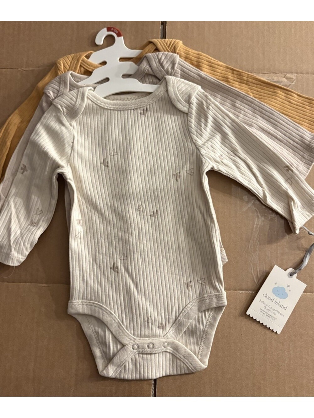 cat and jack 3-6 months Long Sleeve Bodysuits Neutral Colors 2-3 Packs. 6 Total